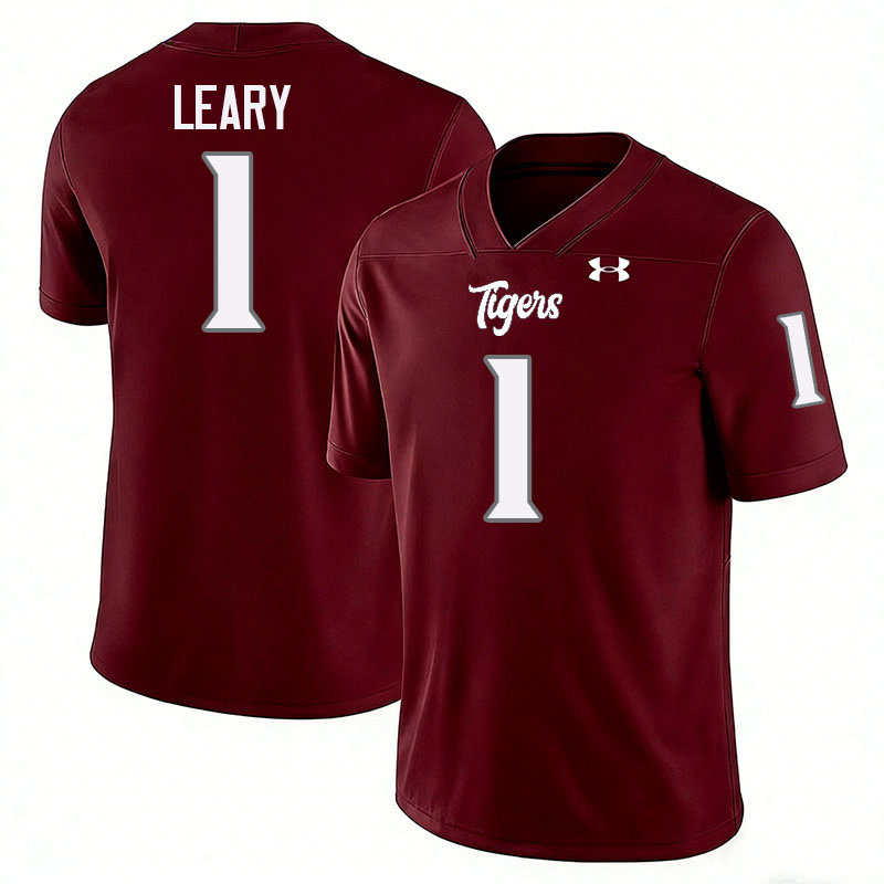 Texas Southern Tigers #1 Trenton Leary College Football Jersey,Uniforms Stitched-Maroon